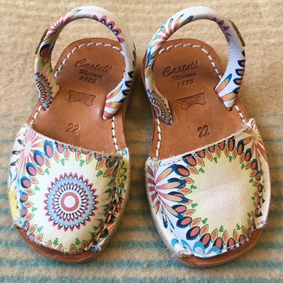 Spanish Leather Toddler Sandals - Picture 1 of 3